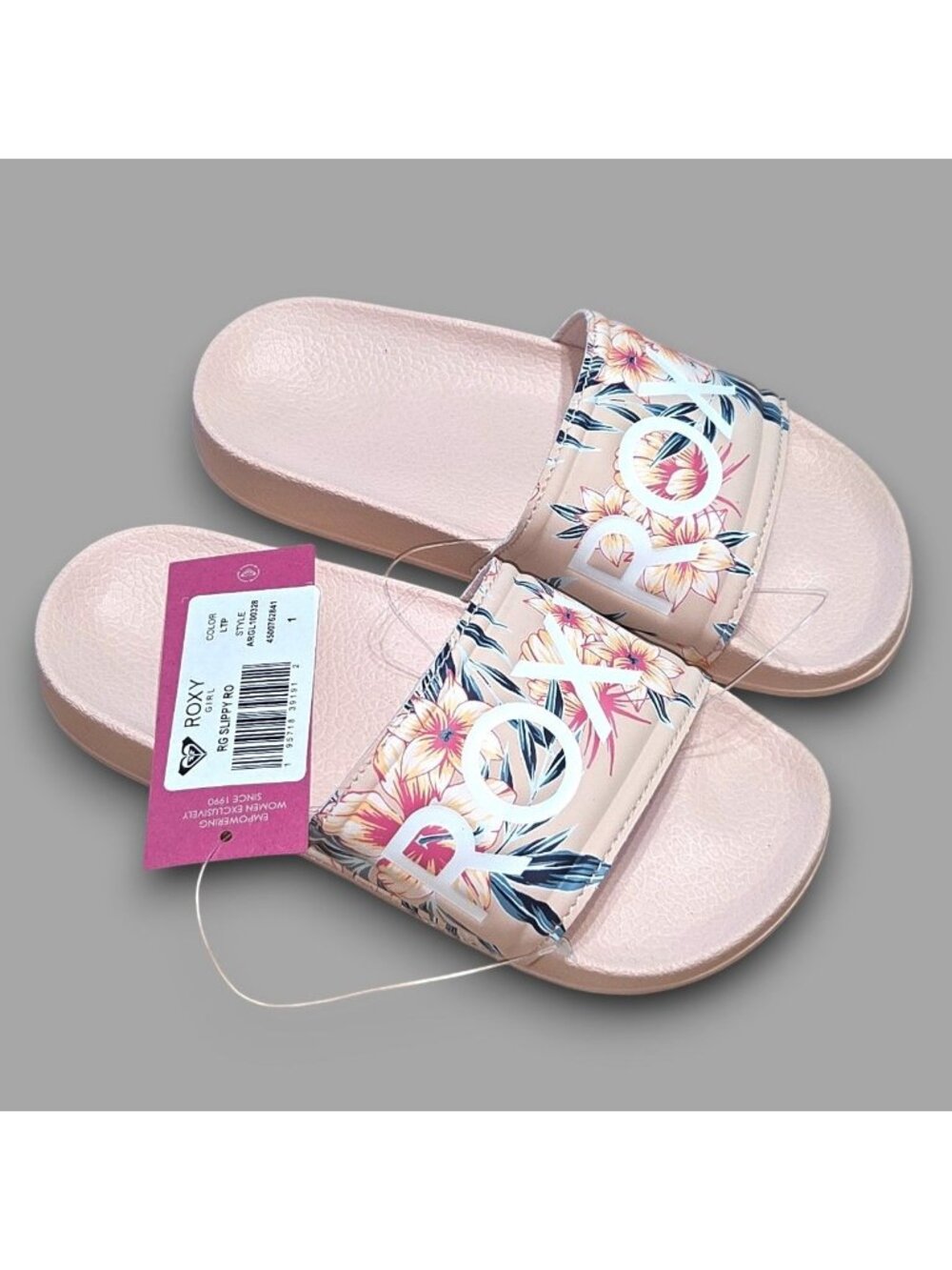 New w Tags! ROXY Little Girls' Sz 1 Slides Sandals